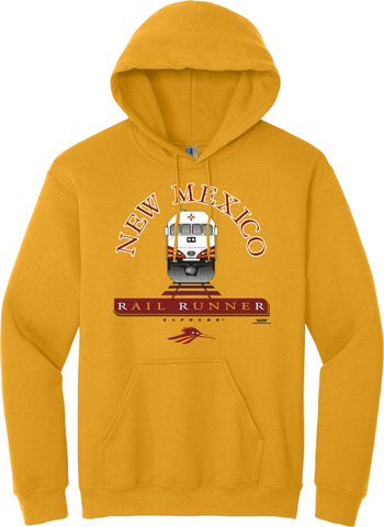 Train Approaching Gold Adult Hoodie